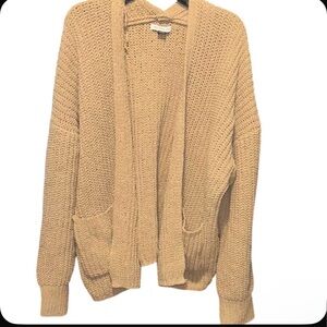 American Eagle Cozy Tan Knit Cardigan Sweater